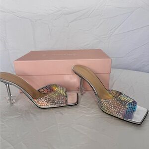 MACH & MACH Silver and Multi Color Crystal with Star Heels - NEW NEVER WORN!!